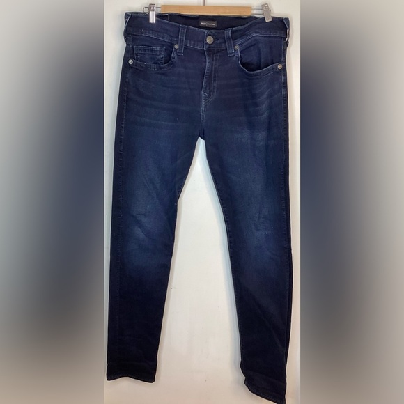 True Religion Jeans, Rocco Relaxed Skinny, Dark Wash, 34 Waist, Good Condition - Picture 13 of 13